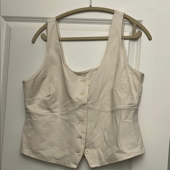 a new day Tops - a new day Cream Button-Front Top